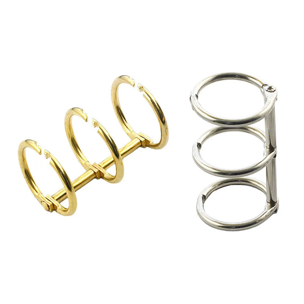 6Pcs 20Mm 프리미엄 니켈 도금 3링 금속 바인더 링 안전한 잠금 장치 루즈리프 다이어리 플래너 개인용 쉽게 열고 닫을 수 있음