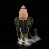 Ceramic Backflow Incense Burner, Censer Flowing Back Incense Cones Holder Crafts for Yoga Meditation SPA , Tea House - Image 2