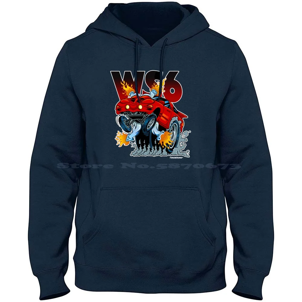 Ws6 Firebird Trans Am 100% Cotone Felpa Con Cappuccio Firebird Transam Cartoon Finkstyle Musclecars Muscle Car Ramair Ws6
