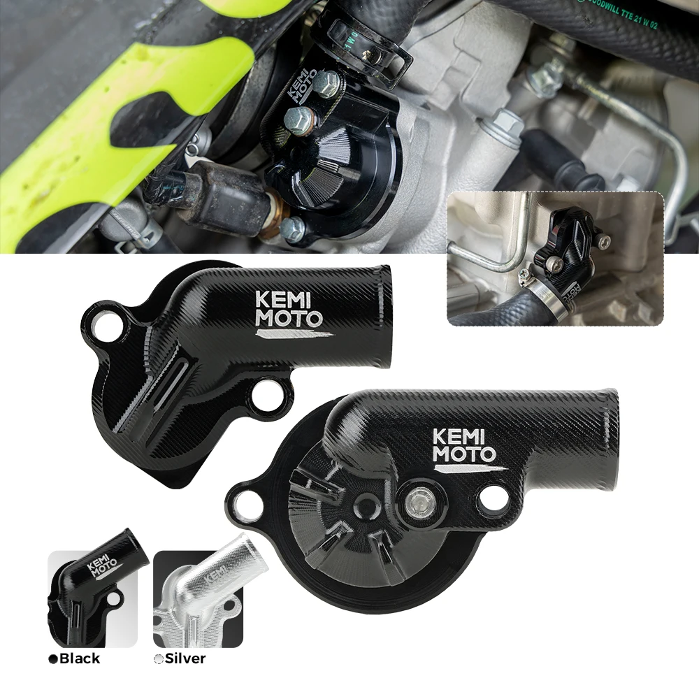 KEMIMOTO ATV Water Pump Inlet & Outlet Cover with O-ring Compatible with Yamaha Raptor 700 2006-2025 Raptor 700R 2009 2011-2025
