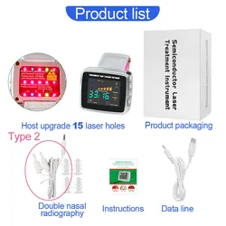 Advanced 650nm Laser Therapy Wrist Device for Diabetes, Hypertension, and Cholesterol Treatment (Type 2 with box)