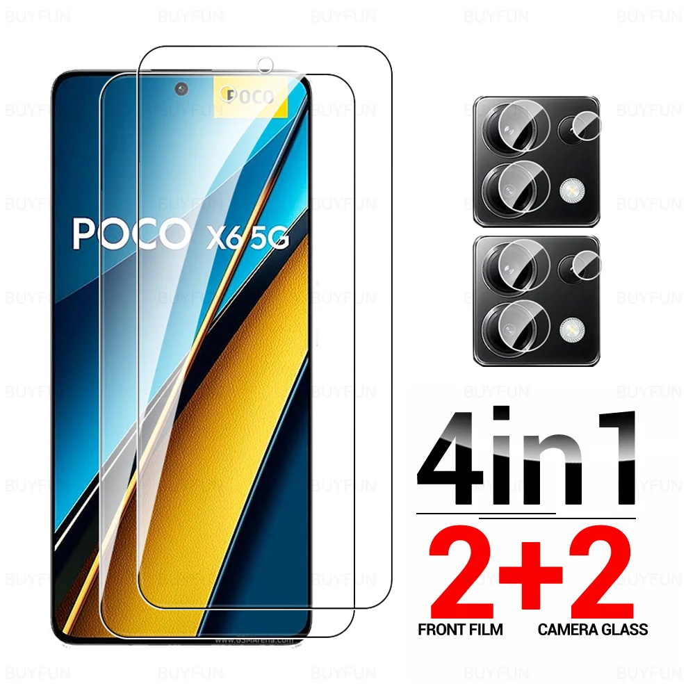 

For Poco X6 5G Glass 4in1 Camera Tempered Glass Poxo Poko X 6 6X Pocco Little X6Pro PocoX6 Pro PocoX6Pro Lens Screen Protectors