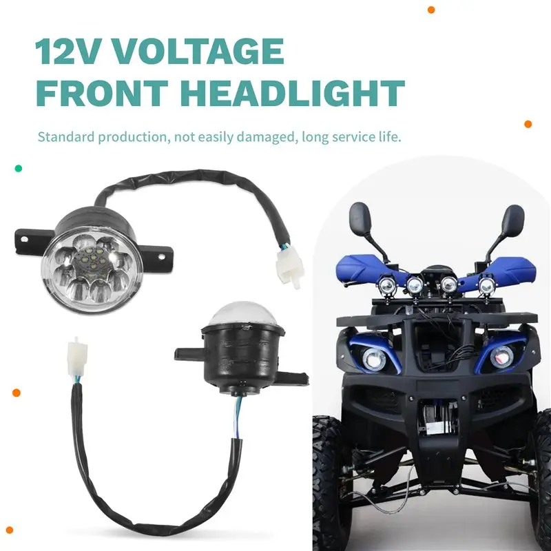 2Pcs 12V LED ATV 전면 헤드라이트 125Cc 150Cc 250Cc 300Cc 헤드라이트 중국 Taotao JCL Baja Yamoto Kazuma Roketa