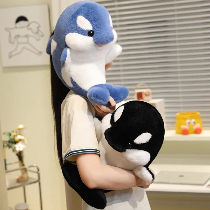 35CM Cartoon Killer Whale Plush Toy Stuffed Soft Animal Whale Pillow Cushion Lovely Creative Birthday Gift