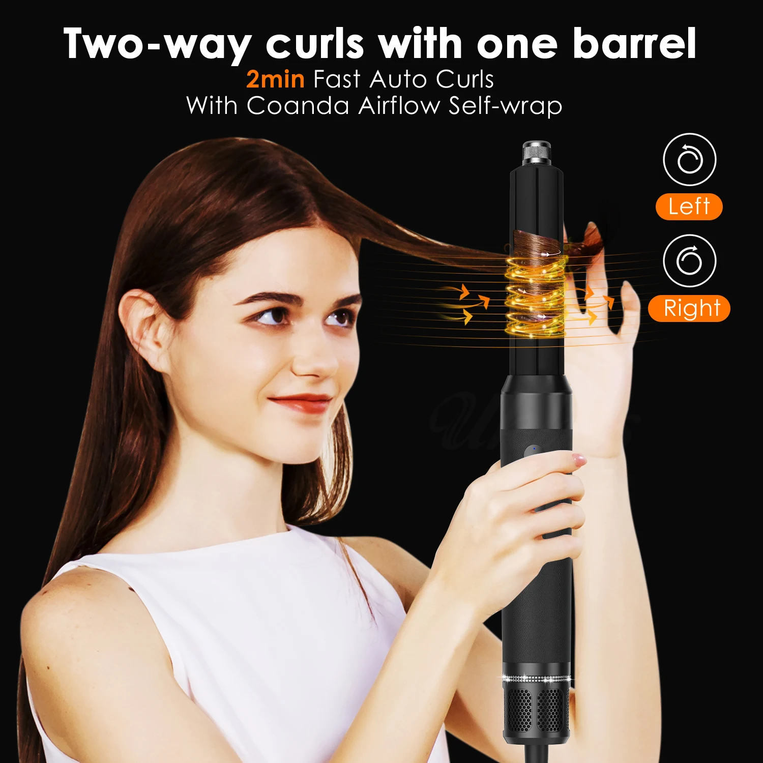 Hair Dryer 7 In 1 Brushless High Speed With Diffuser Ionic Styling Comb Hair Curler