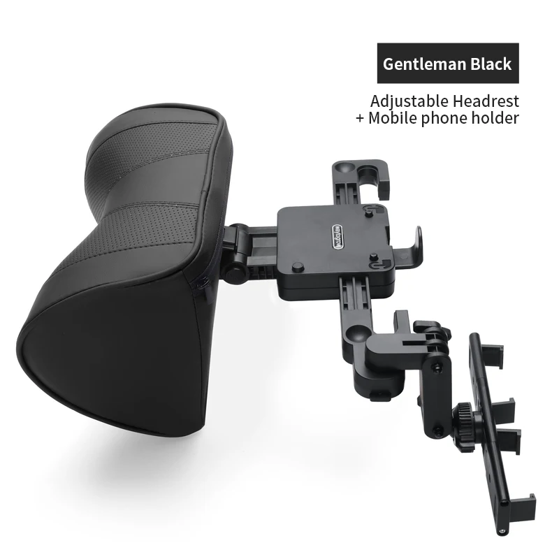 Leather Car Seat Headrest Cushion Multi-Function Memory Foam Car Neck Pillow Adj