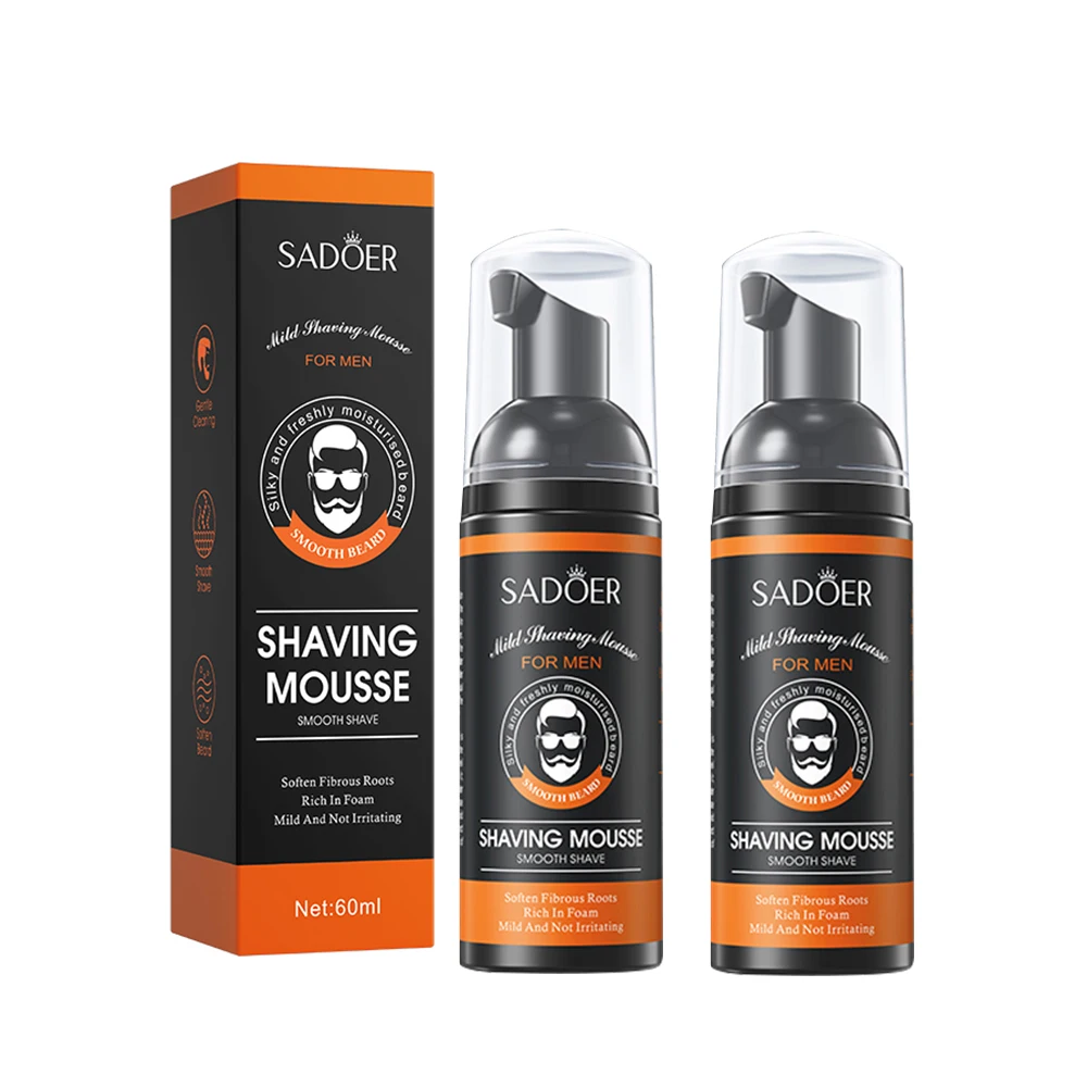 Men Shaving Mousse Mild Not Irritaing Cleanliness Softeness Beard Smooth Shaving Cream Foam Moisturizing Skin 120/60ml shaving cream