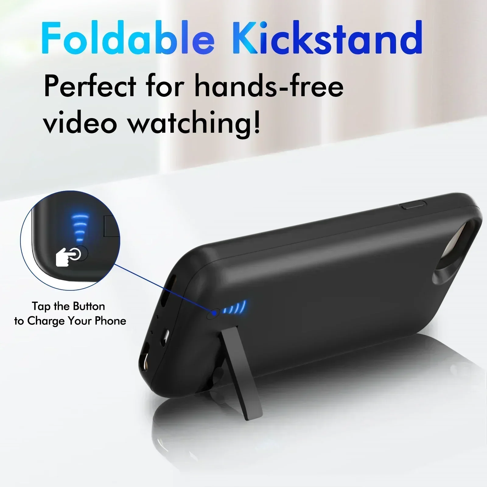 제이오웨이드 슬림 10000mAh 배터리 충전 케이스 (아이폰 6, 6S, 7, 8 플러스, SE 2020, 2022, 2023용) 아이폰 6 플러스용 보조배터리 폰 커버