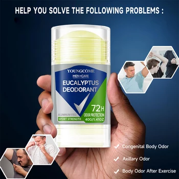Deodorante per uomo Flacone roll-on Riduce la sudorazione Rimozione degli odori Ascelle Deodorante per il corpo Stick Asciugatura rapida Durata Portatile Aggiorna