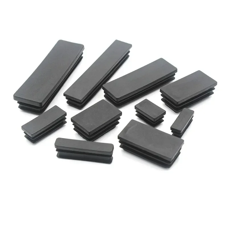 PE Plastic Square Tube Pipe Plug Rectangle Blanking End Caps Inserts Bung Table Chair Feet Pad Inserts For Steel Tube Pipe silicone rubber plugs pipe end cap rubber caps silicone rubber caps table foot pad