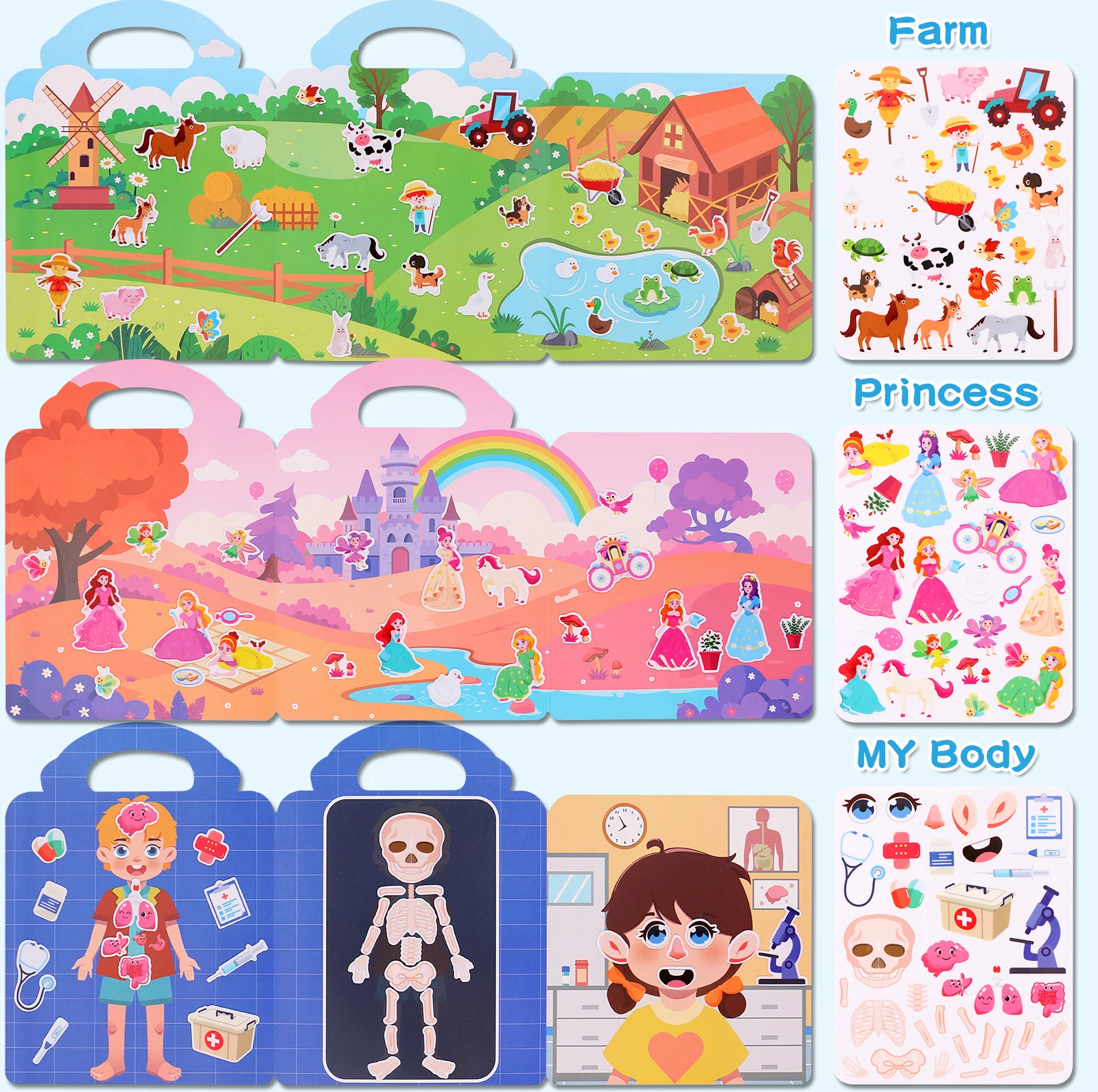 Reusable Kids Sticker Book 4