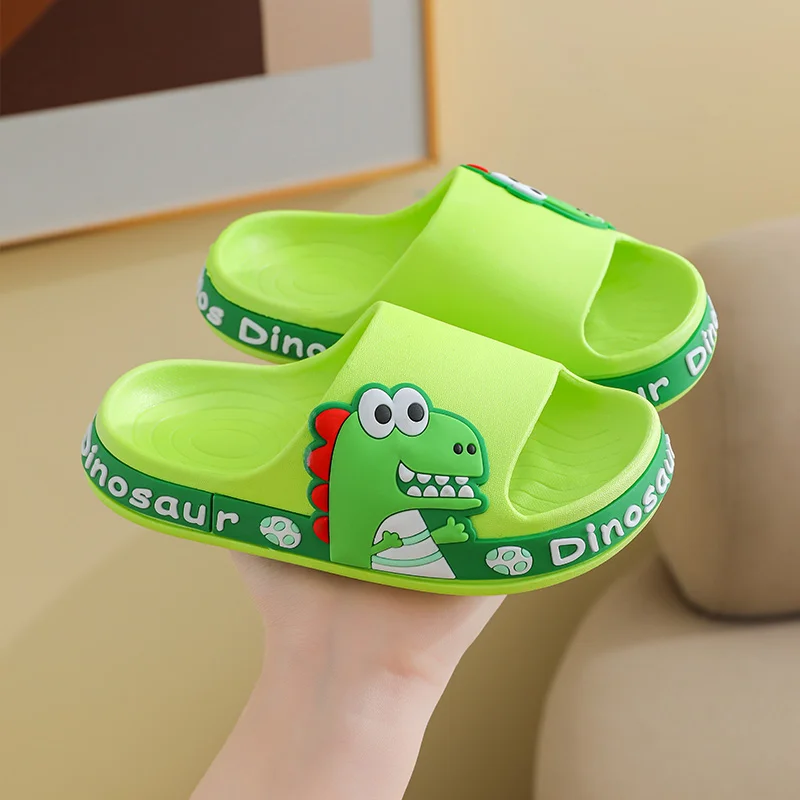 Cute Summer Kids Slippers Dinosaur Children Baby Home Slippers Waterproof Breathable Non-slip Boys Girls Beach Shoe Miaoyoutong extra wide fit children's shoes