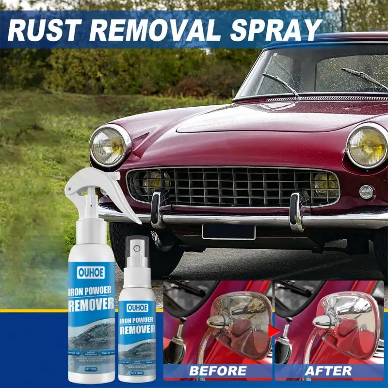 100ml Car Rust Remover Spray Metal Chrome Paint Cleaner Car Maintenance  Iron Powder Cleaning Rust Remover Spray - AliExpress