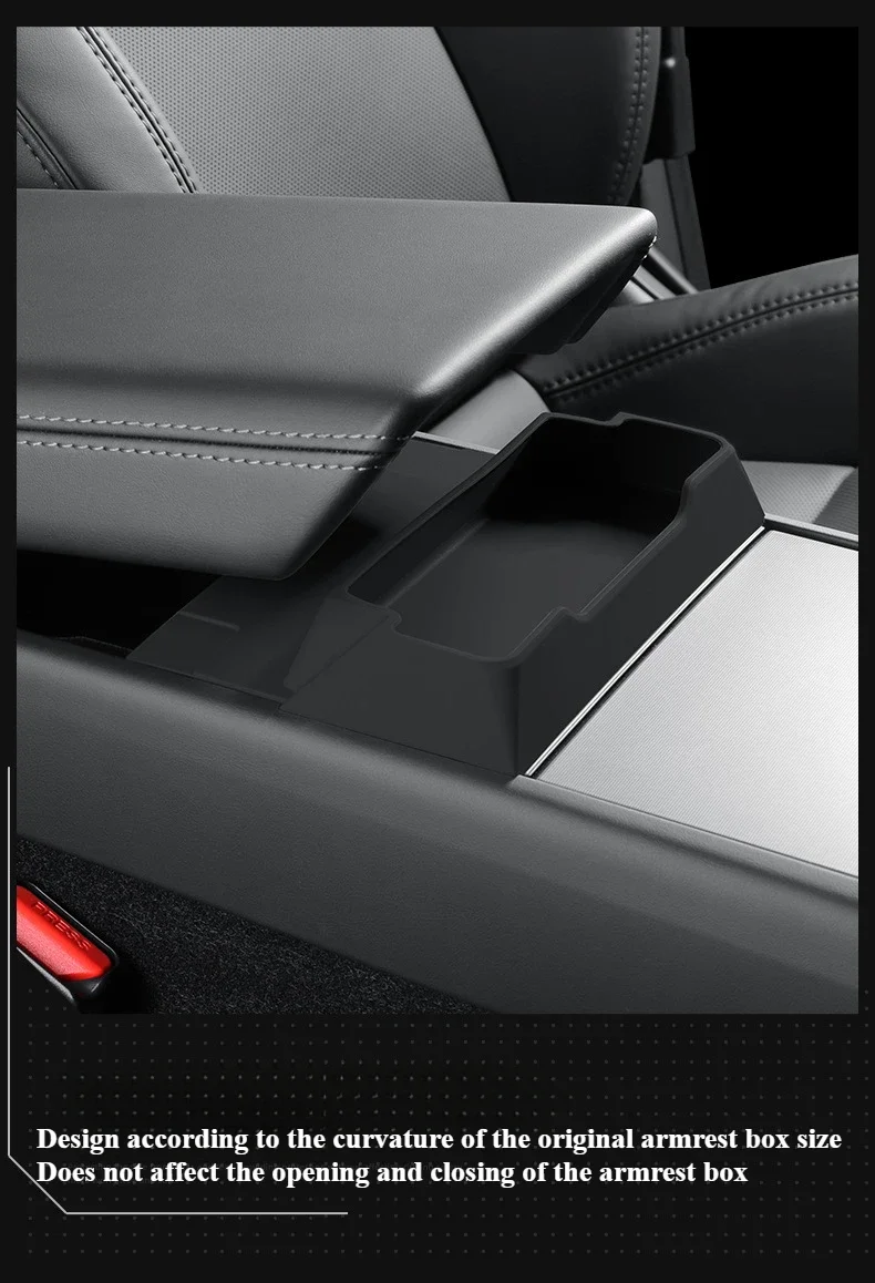 For Tesla Model Y Juniper 2025 Car Storage Box Case Glasses Holder Central Contr