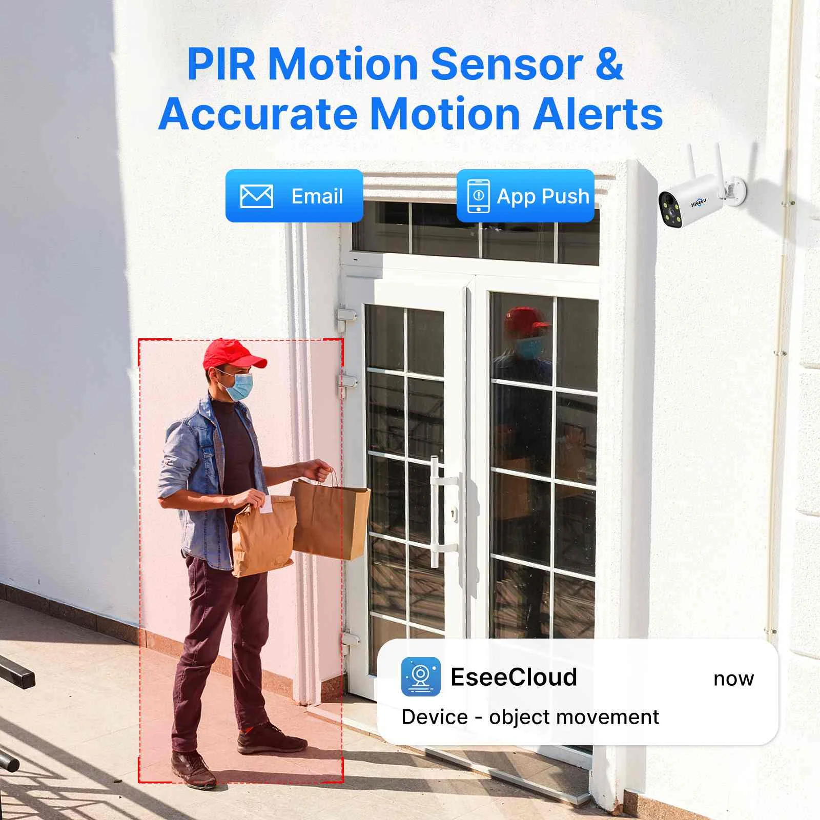 Hiseeu-نظام كاميرا الأمن اللاسلكية ، مجموعات تعمل...