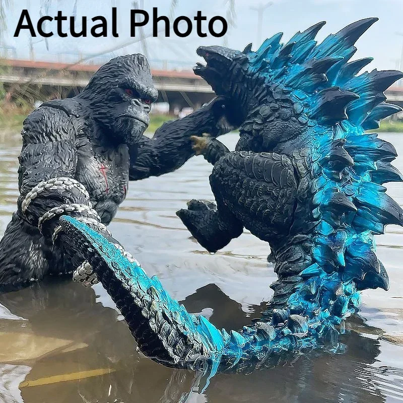 Godzilla Vs King Kong Amine Action Figure Golden/Blue Back Nuclear Fusion Godzilla Pvc Monster Model Boys Toys Regali Di Festa