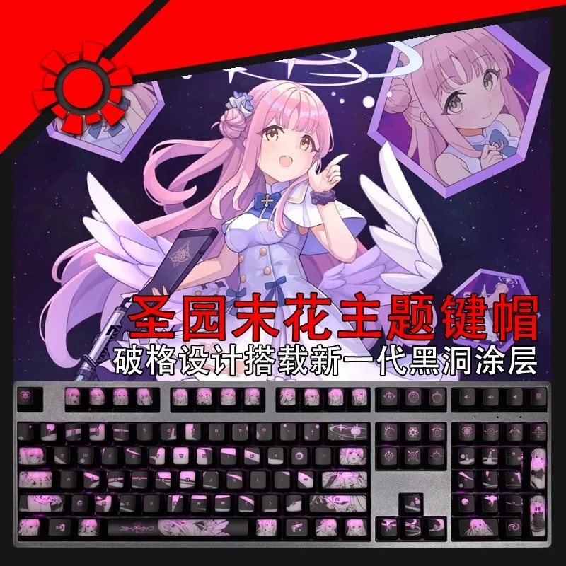 Azul Arquivo Mika Keycaps Keycaps para Logitech G610 g Pro x Razer Blackwidow Huntsman Corsair K70 K95 K100 Set
