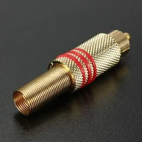 4Pcs 2Pair Gold RCA Phono Male Plug Solder Audio Video Cable Adapter Connector NEW Great for Audio Speakers - Image 4