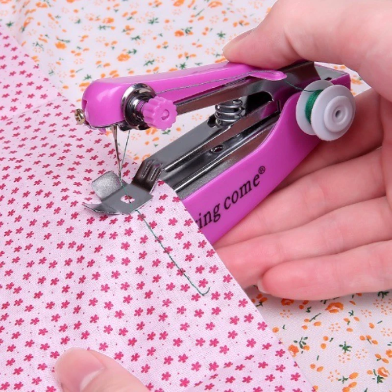 Portable Sewing Machine Mini Manual Handy Needlework Cordless Tools