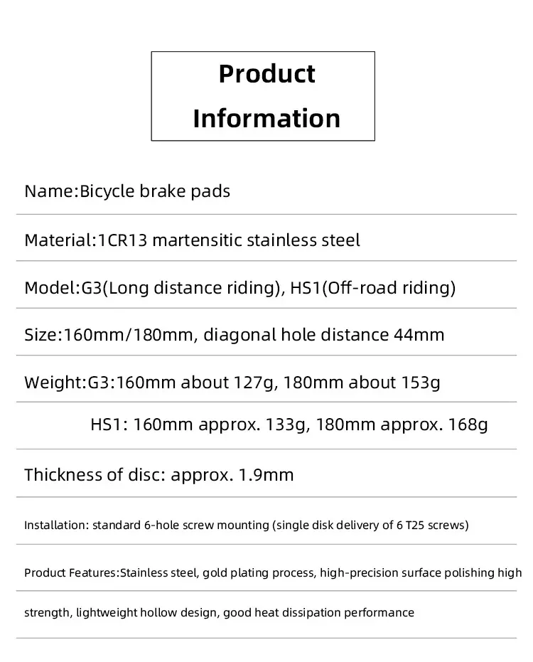 BUCKLOS G3 Fahrrad-Bremsscheibe 160mm 180mm Rennrad-Bremsscheibe Wärmeableitende Mountainbike-Bremsscheibe MTB-Rotoren – Detail 2