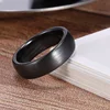 Kolmnsta céramique brossé noir anneau pour hommes femmes 4mm 6mm 8mm de large mâle bague de mariage mat anillos mujer grande taille 4 à taille 14
