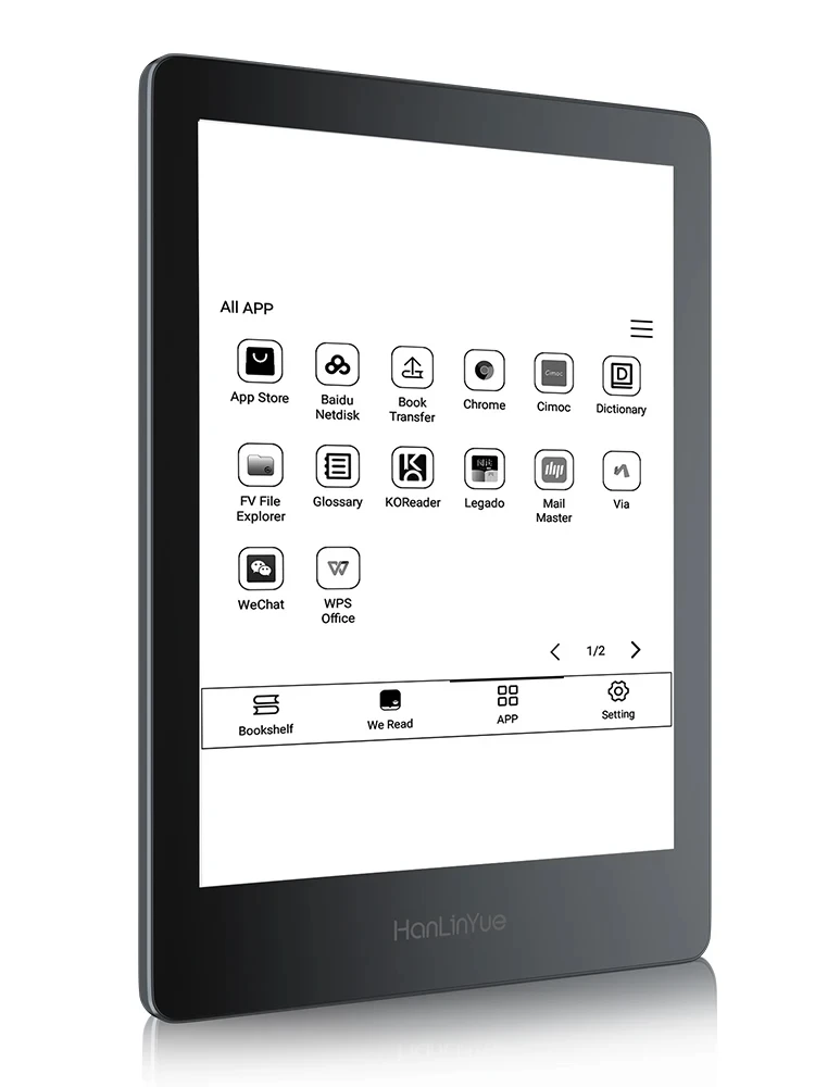 Original Hanlinyue Read6 Pro E-Book Reader 64G Ink Screen 6-inch ePaper 300PPI Eye Protecting ePaper Book Reader 256 Gray Scale