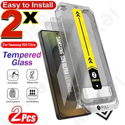 Premium HD Tempered Glass Screen Protector with Easy Installation (2 - Pack) - Samsung S26 Plus (2 Pcs)