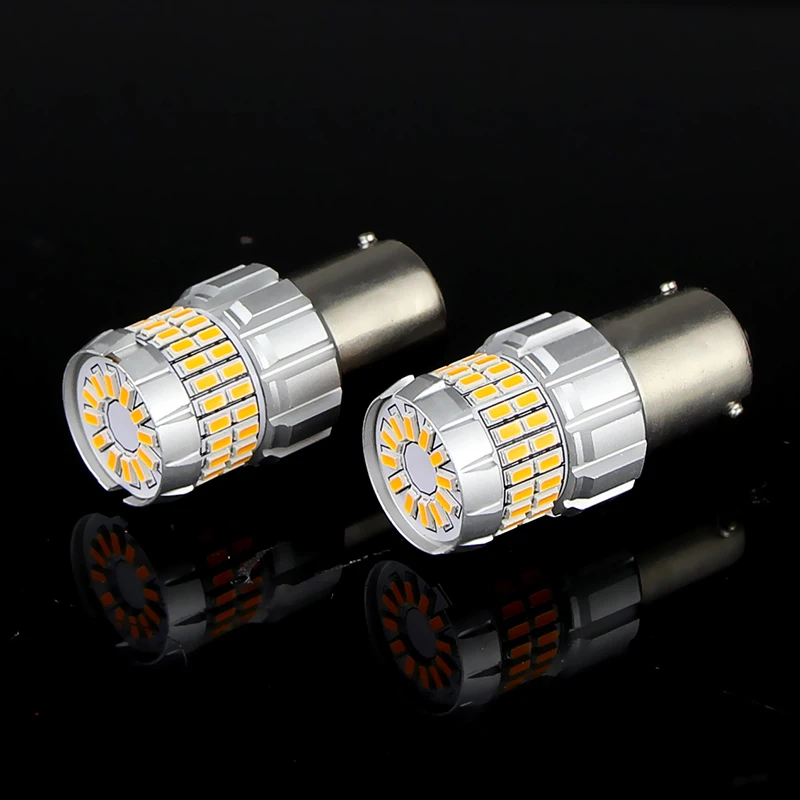 2PCS 1156 PY21W BAU15S LED Orange Canbus Kein Hyper Flash Für Seat Leon MK1 1M MK2 1P 1999-2012 Blinker Bernstein Auto Lampen – Detail 7