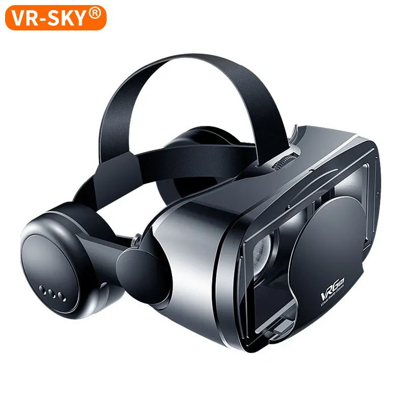 Vr Virtual Reality 3D Glasses Box Headset Helmet Vrg Pro + Per Ios Android 5-7 Pollici Smartphone