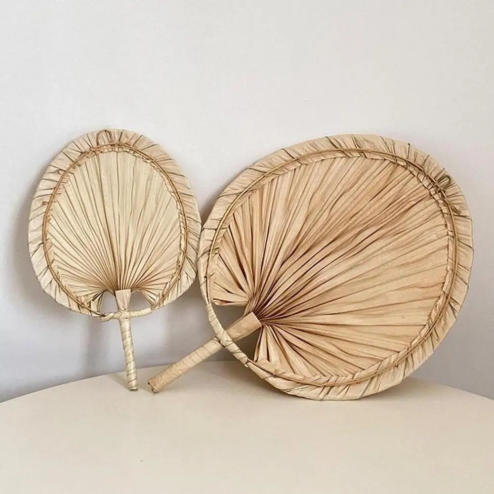 Description Picture 5 of itemHand Fans Hand Made Fan Rattan Decoration For Wedding Natural Palm Leaf Woven Fans Wall Art Decor For Farmhouse Ornaments