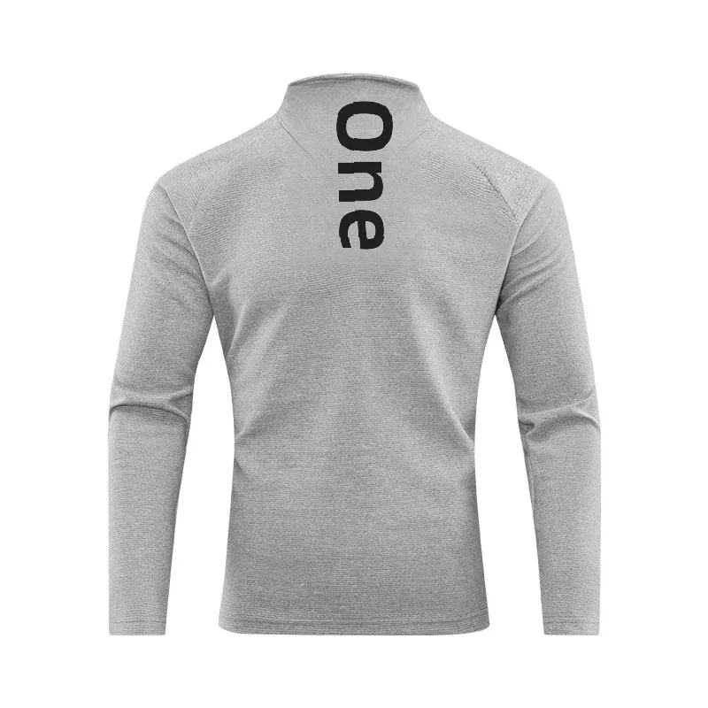 New Autumn Half-Zip Men's Long Sleeve T-Shirt Breathable Stretchy Outdoor Sports Casual Top Board Golf Brand