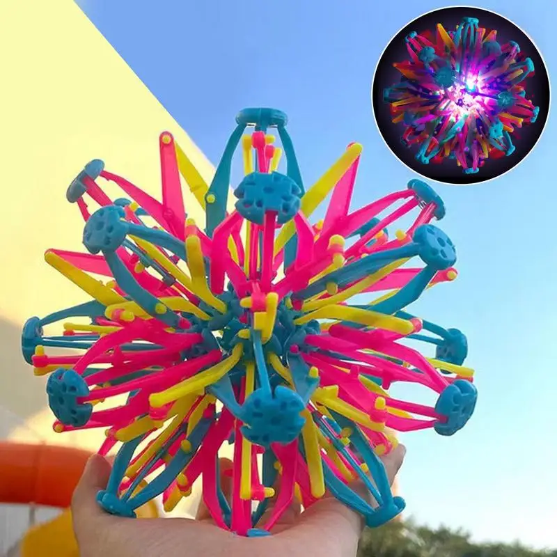 

Expanding Ball Toy Throwing Ball Stretching Shrinking Colorful Stress Relief Breathing Ball Sphere Sensory Toys For Kids Adults