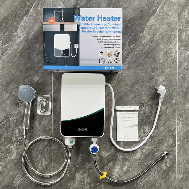 Calentador de agua eléctrico para el hogar, dispositivo de calefacción instantánea de 110V/220V, sin depósito, para ducha y baño, 3500W/5500W - Image 6