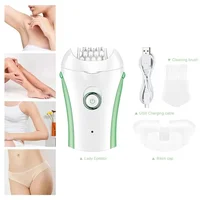 VGR Portable Electric Body Shaver Rechargeable Hair Removal Appliances Lady Epilator for Women Full Body,Light Pink 1