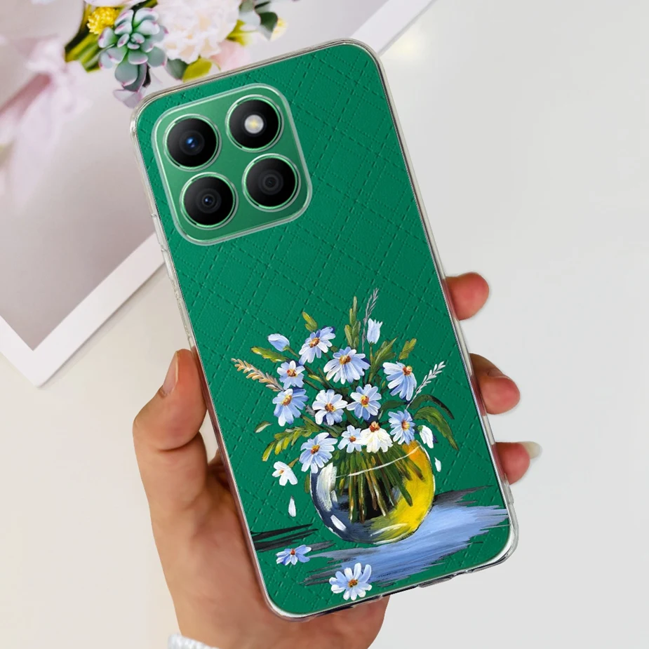 Luxury Painted Clear Silicone Phone Case, Soft Protective Cover, Enhanced Design