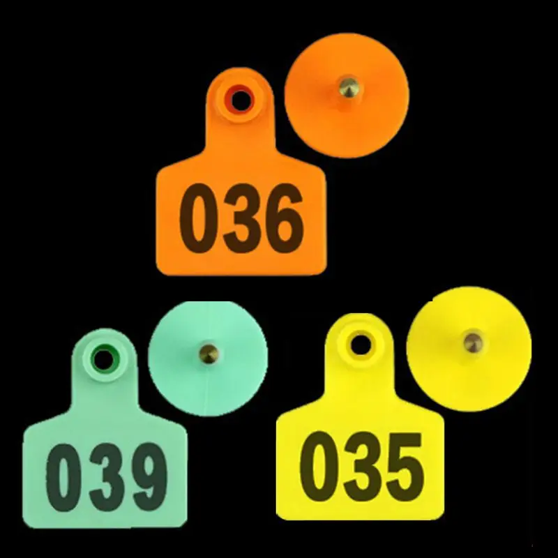 

100PCS Livestock Tags Livestock Ear Tags with Numbers Farm Animal Identification Set for Sheep Cow Horse Pig New Dropship