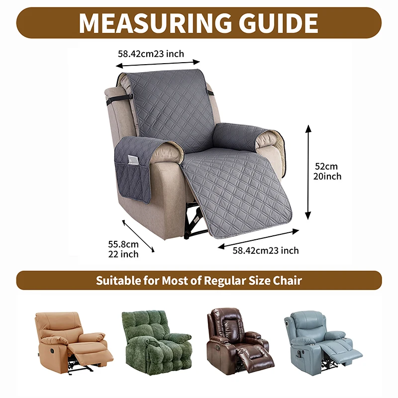 100% Waterproof Recliner Chair Covers  furniture Protector  sofa covers Non Slip Armchair Slipcovers 3