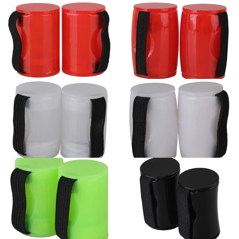 

2xUkulele Guitar Plastic Finger Train Rhythm Sand Shaker Ring White Transparent/Light Green/red/black/