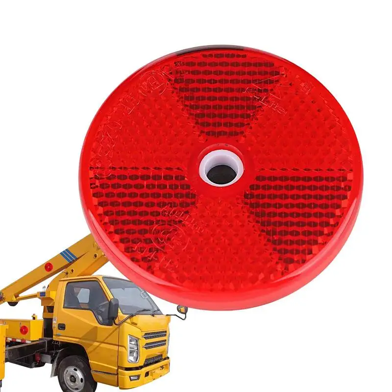 

Circular Reflector Universal Car Trucks Auto Round Reflective Stickers With Center Mounting Hole For Exterior Accessories