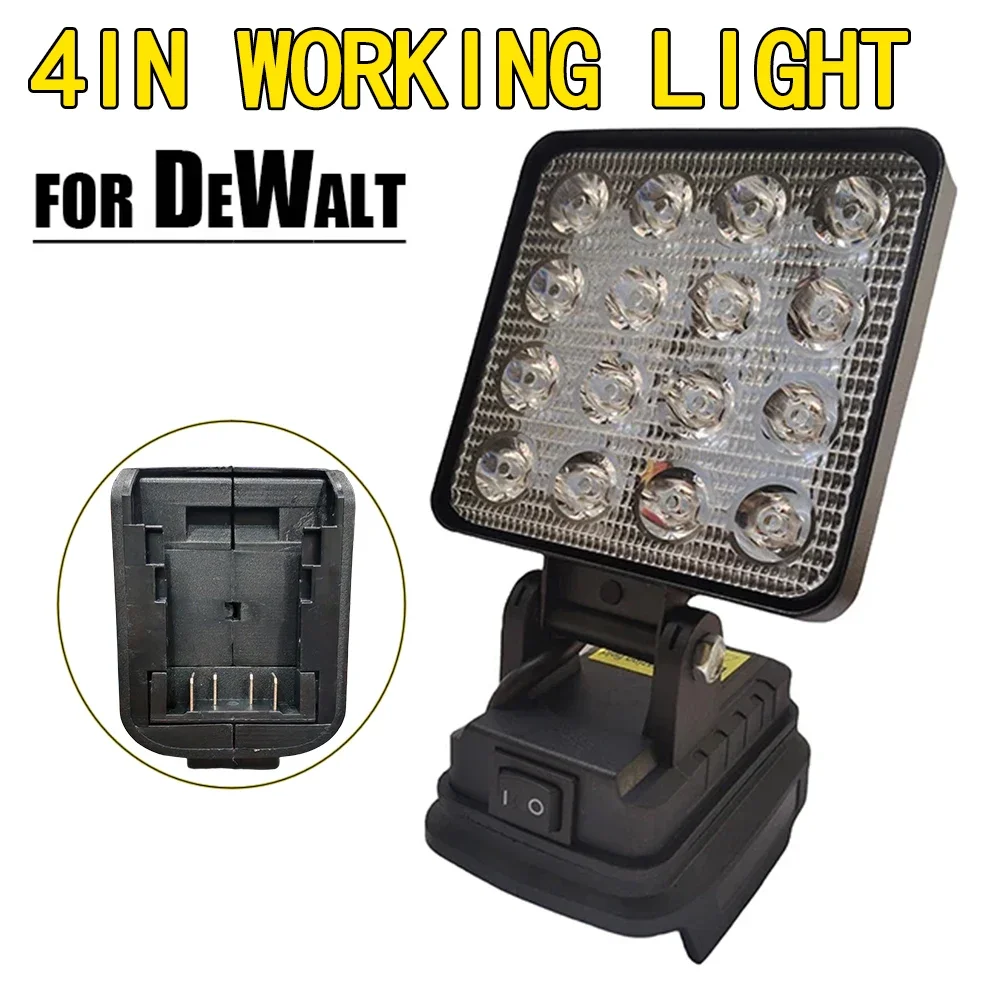 Portable Spotlight Portable Work Light Emergency Light LED Light For Dewalt 18V Battery 4In Cordless
