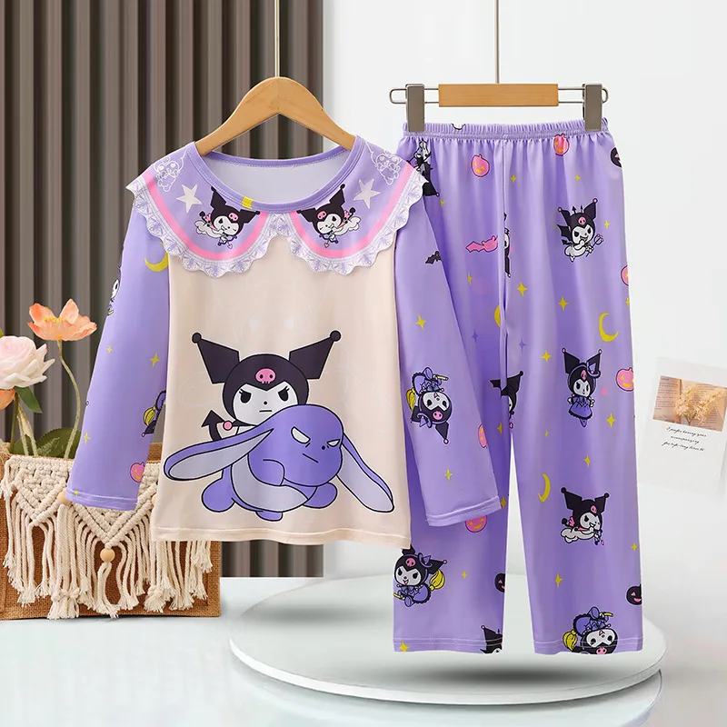 

Girls Spring New Baby Pajamas Girls Spring Clothing Set Spring/Summer Home Furnishings