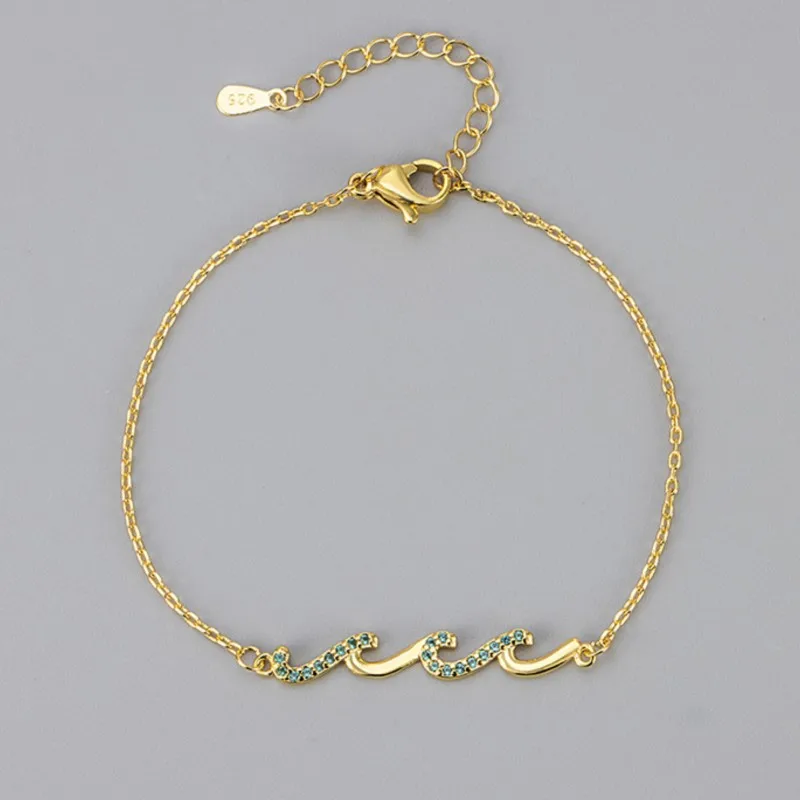 Light Luxury Wave Geometry Bracelet for Women Rhinestone Crystal Bracelets Women Wedding Wristband Party Jewelry Gifts