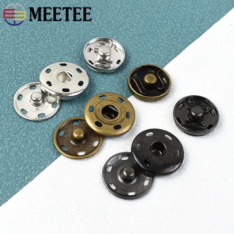 50Sets 8-30mm Metal Press Studs Buttons Scrapbooking Invisible Snap Fasteners Button Sewing Children Shirt Coat Accessories 5