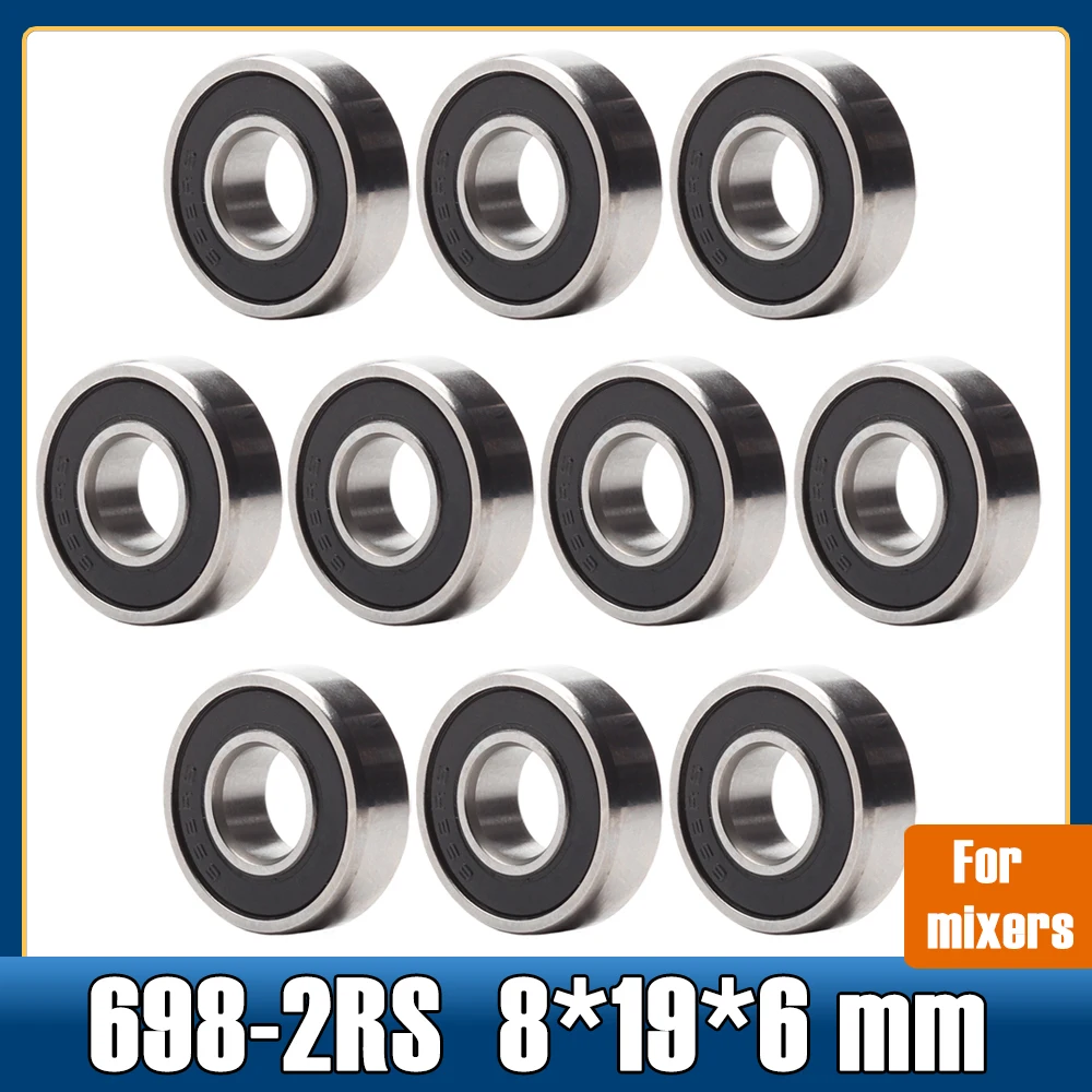 698RS Bearing ( 10 PCS ) 8*19*6 mm ABEC-7 Hobby Electric RC Car Truck 698 RS 2RS Ball Bearings 698-2RS Black Sealed