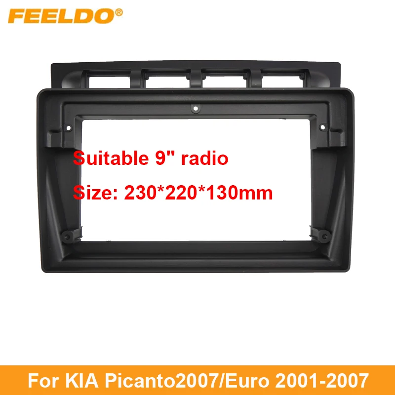 Car 2Din Audio Face Plate Fascia Frame Per Kia Picanto Euro Star 9 "Radio Stereo A Grande Schermo Pannello Dash Mount Refitting Kit