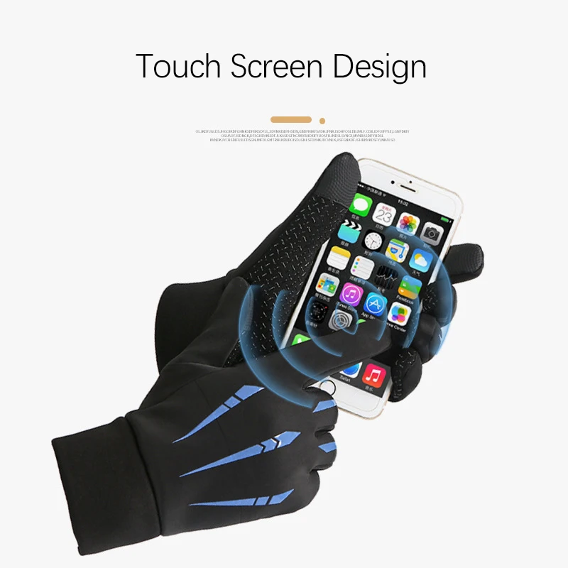 Warm Cycling Gloves for Men Autumn Winter Fishing Non-slip Motorcycle Waterproof Touch Screen Wear Resistant Driving Gloves 3