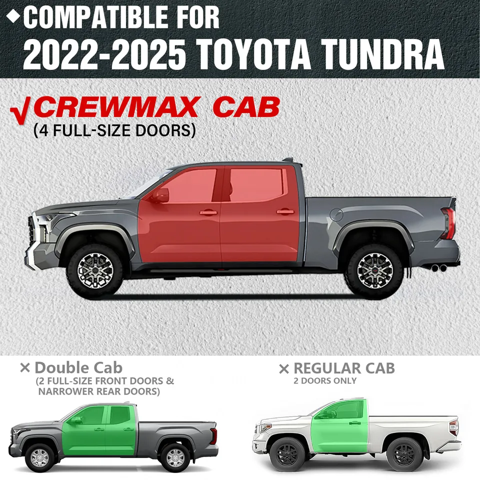 thumbnail image 2 of Running Boards For 2022-2024 2025 Toyota Tundra CrewMax Drop Side 2 of 14