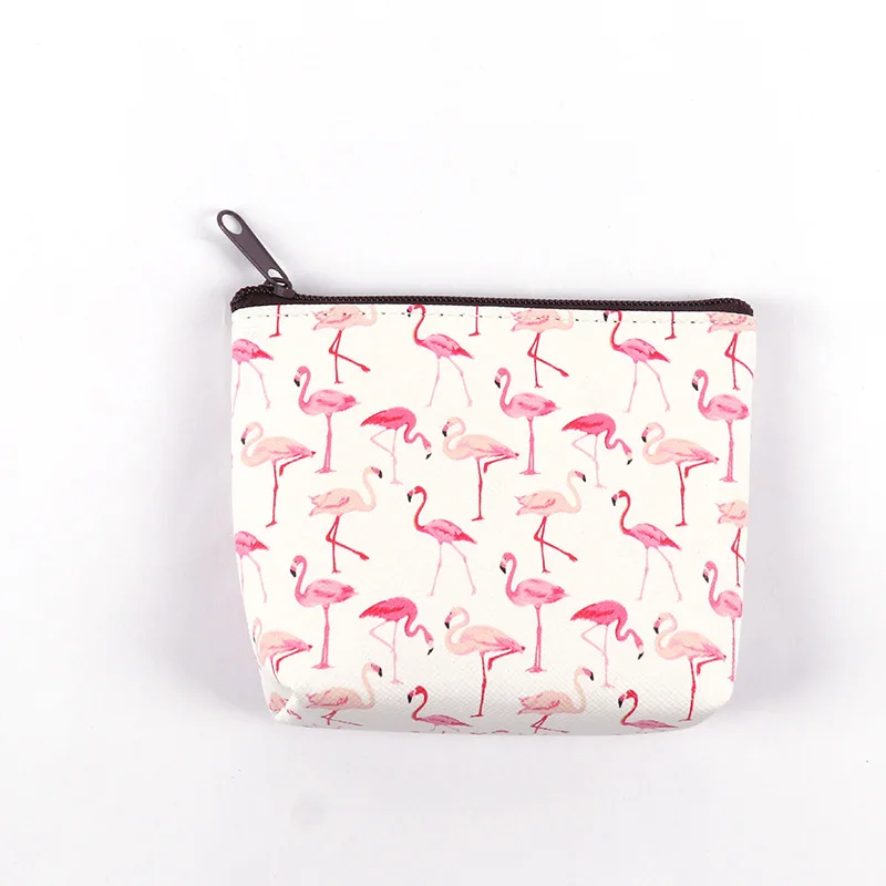 1PC Girl Kids Coin Purses Holder Kawaii Animal Unicorn Flamingo Women Mini Change Wallets Money Bag Children Zipper Pouch Gift