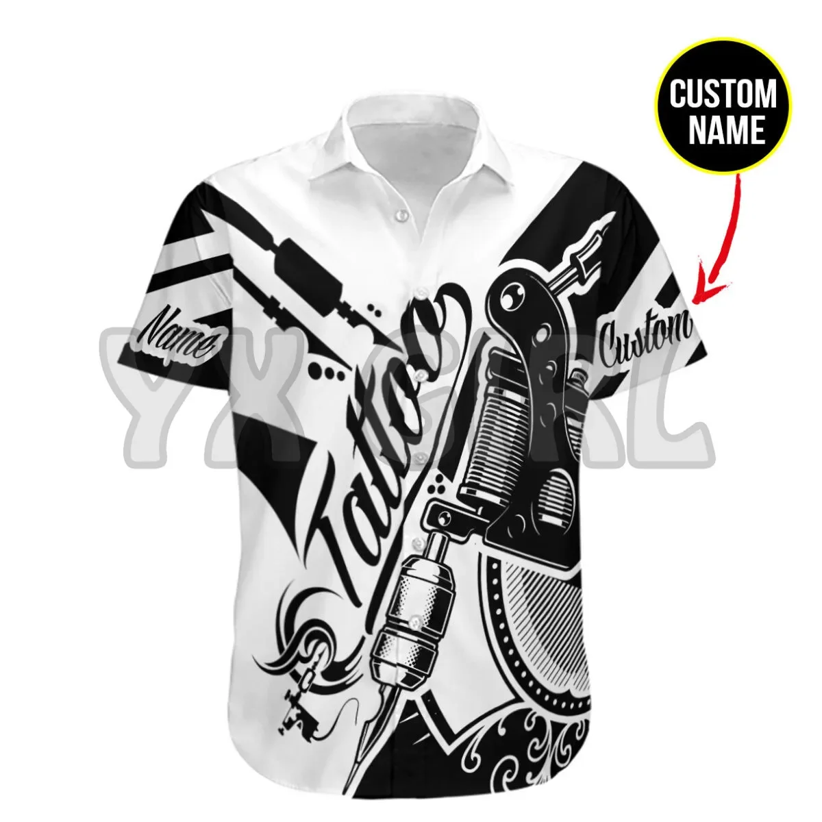 

Summer Shirts Nice Tattoo 3D All Over Printed Hawaiian Shirt Men's For Women's Harajuku Casual Shirt Unisex