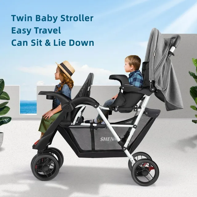 ダブルベビーカー ブラック 折りたたみ MACLAREN ダブル